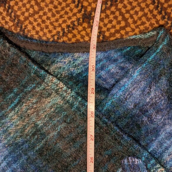 VTG Lochcarron Scottish Mohair Wool Cape Mantle Poncho Wrap Shawl Tartan Plaid - Picture 9 of 10